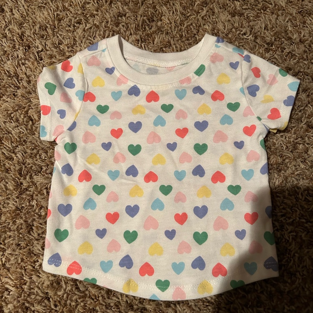 Colorful Heart Pattern Kids T-Shirt